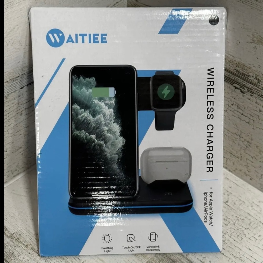 Brand New in Box- Waitiee Wireless Charger for Apple Phone, watch and AirPods